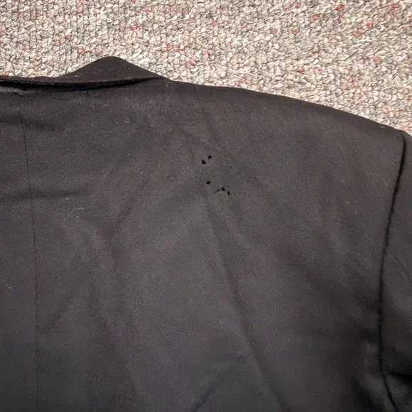 Vintage Lubiam Elegant Black Cashmere and Wool Men's Blazer Made in Italy 50R - Picture 9 of 13